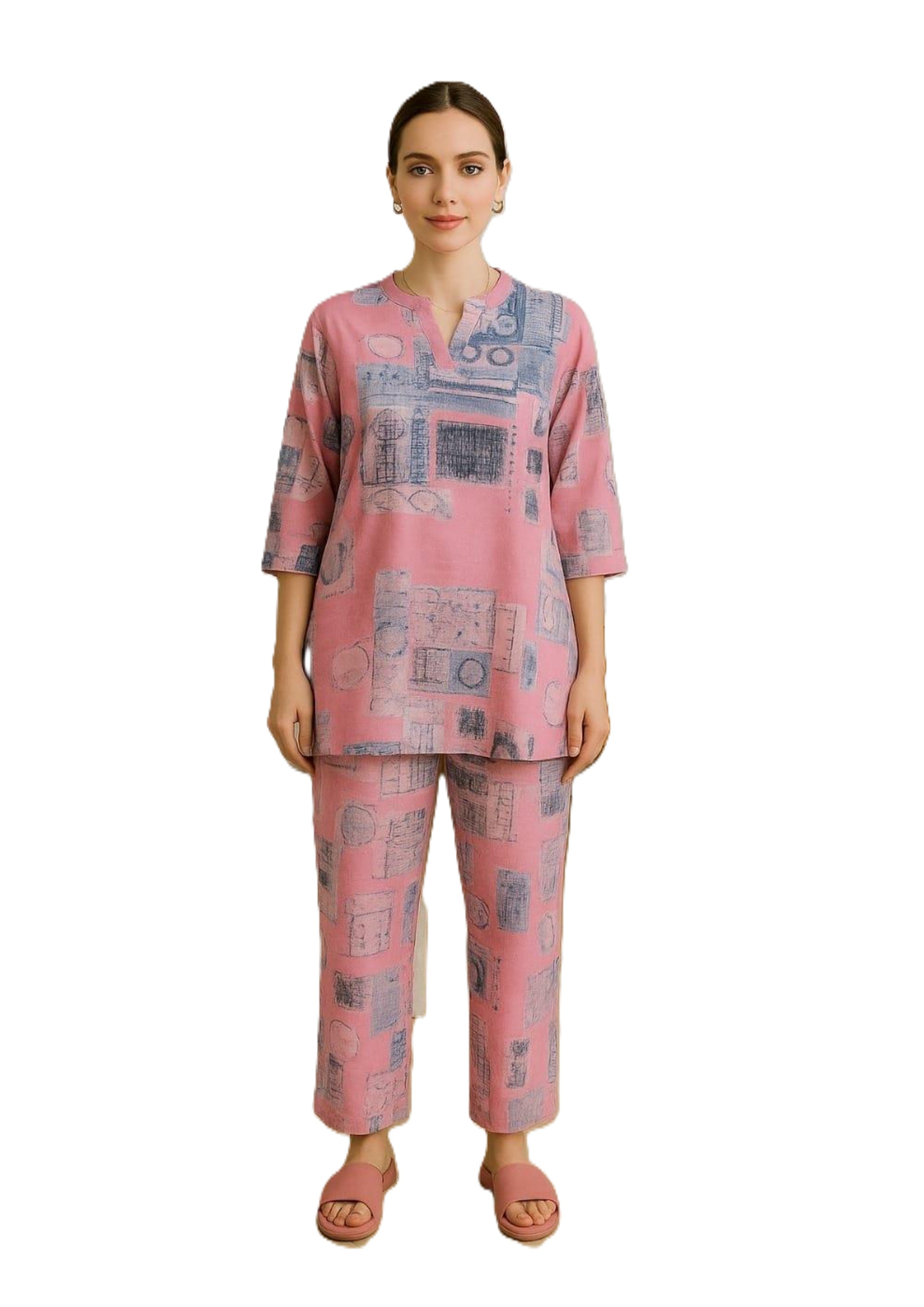 Alpine Cotton Coord / Night Suit Set – Soft & Breathable Loungewear (M–XXL)