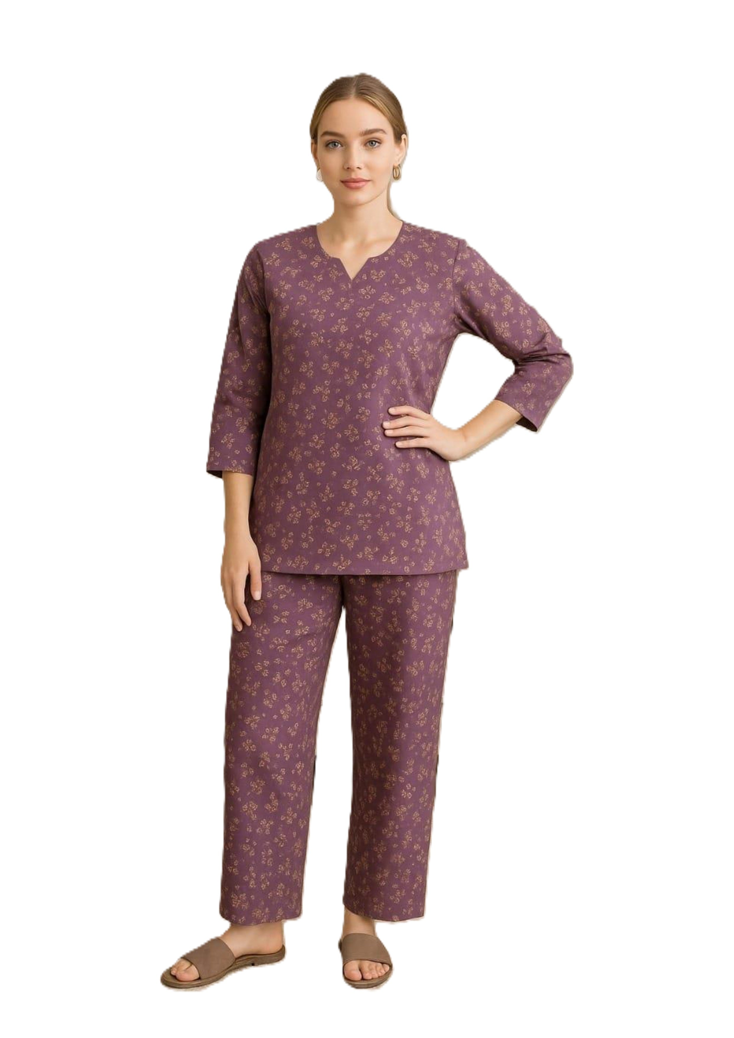 Alpine Cotton Coord / Night Suit Set – Soft & Breathable Loungewear (M–XXL)
