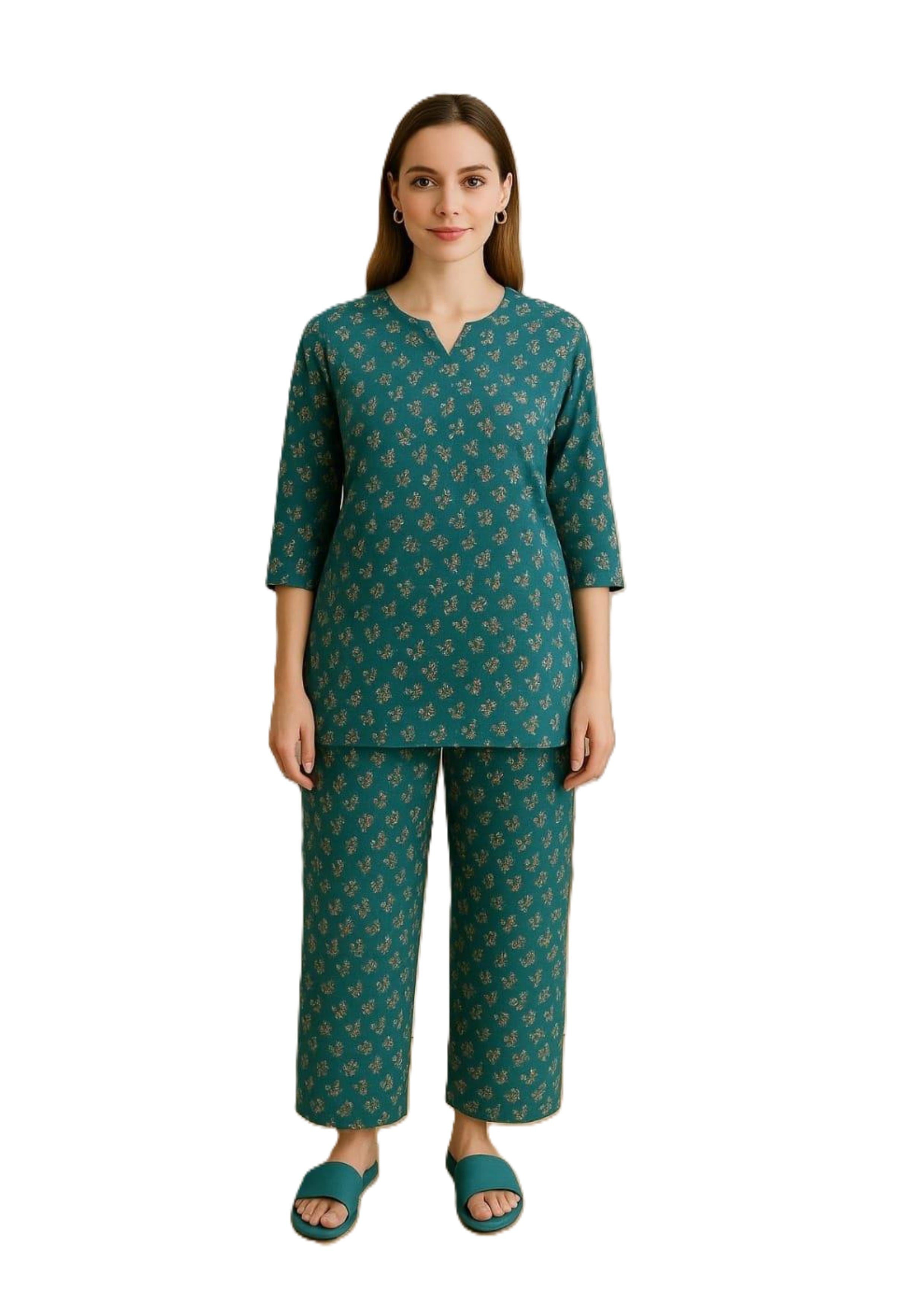 Alpine Cotton Coord / Night Suit Set – Soft & Breathable Loungewear (M–XXL)