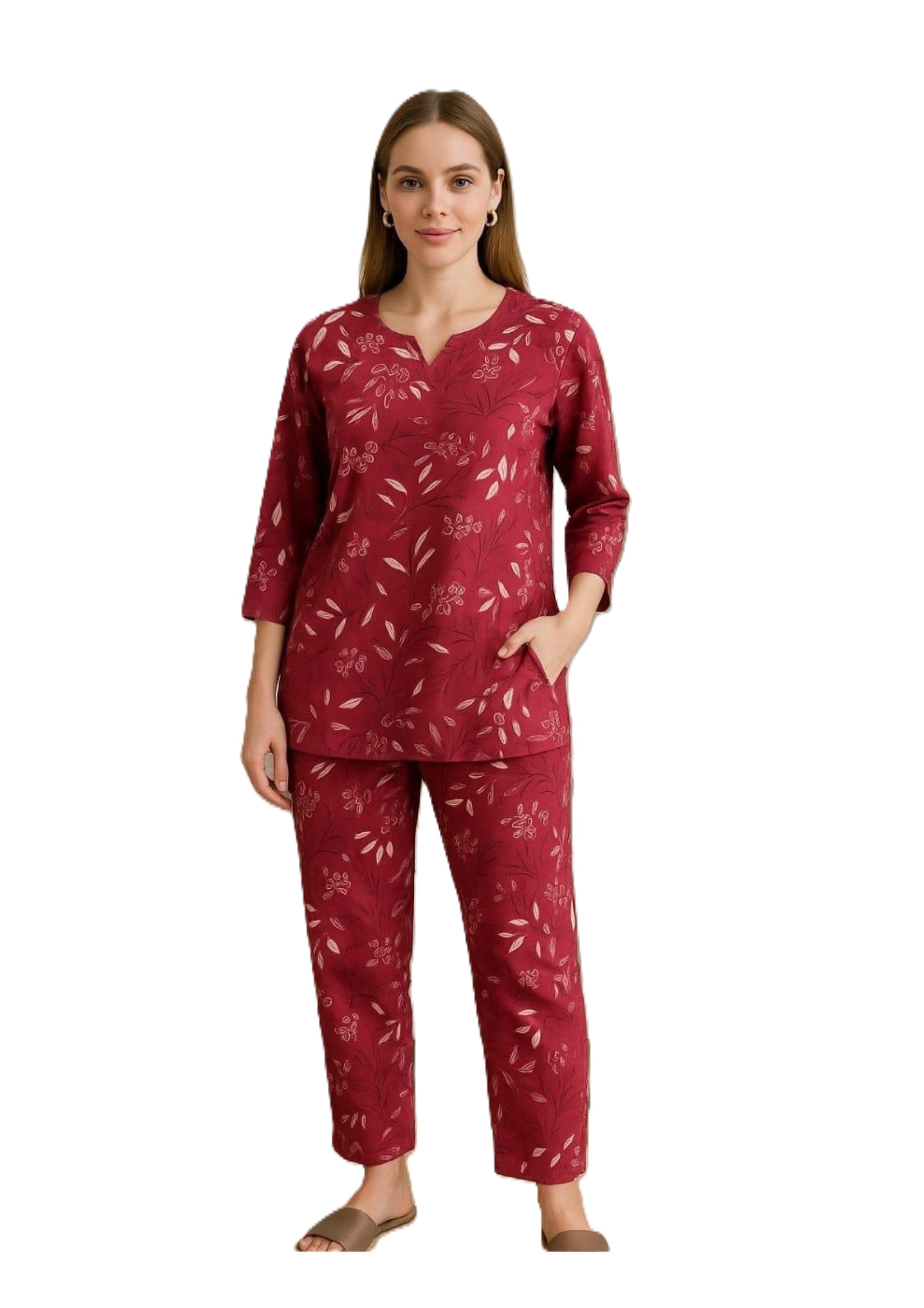 Alpine Cotton Coord / Night Suit Set – Soft & Breathable Loungewear (M–XXL)