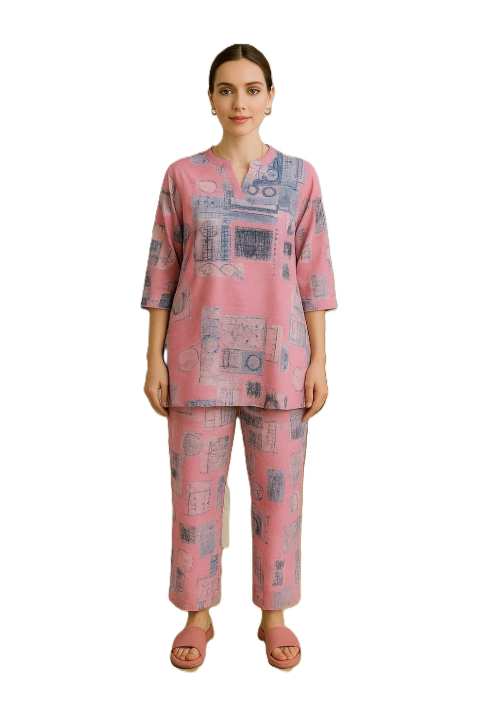 Alpine Cotton Coord / Night Suit Set – Soft & Breathable Loungewear (M–XXL)
