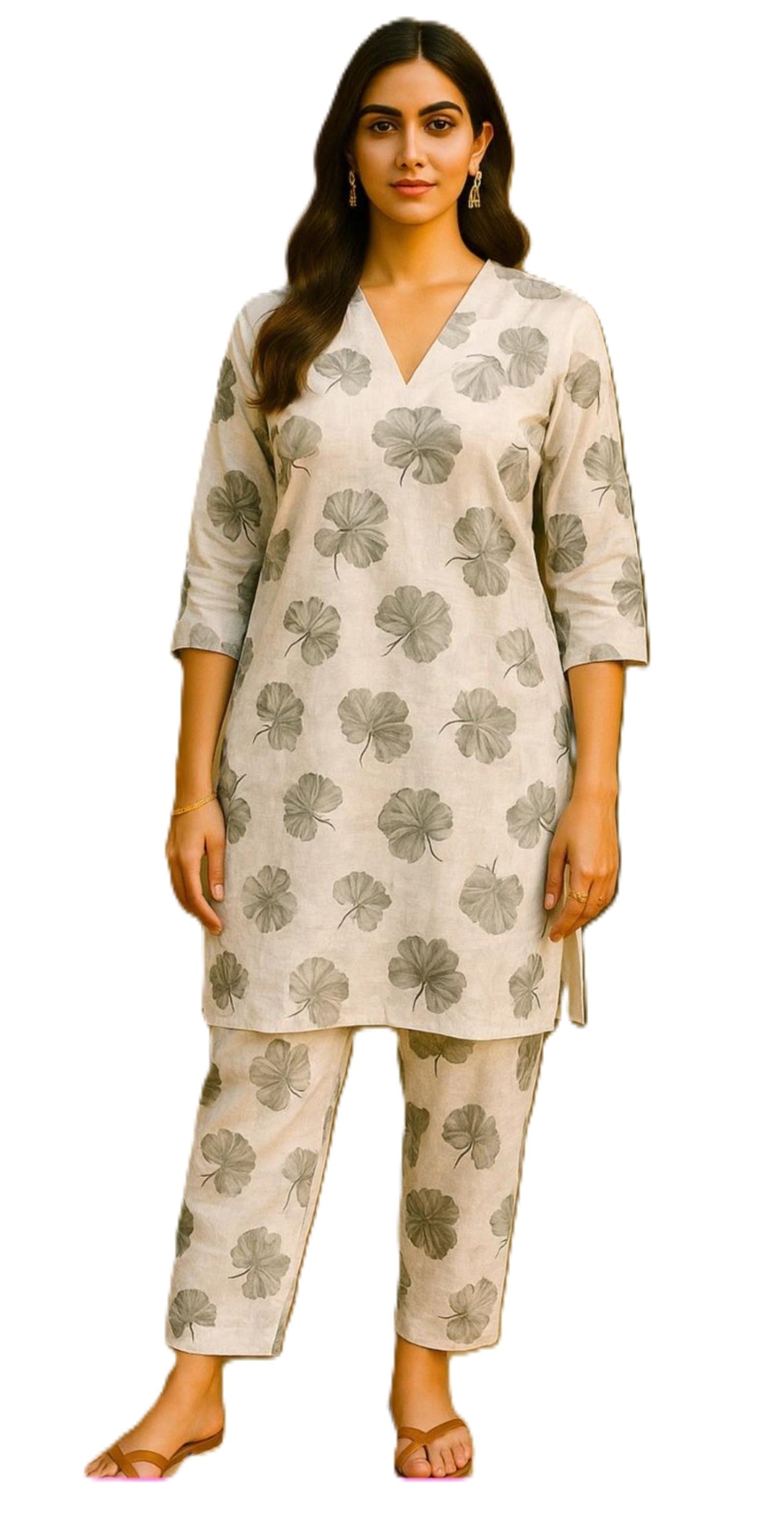 Cotton Fancy Coord Set – Half Sleeve Stylish Loungewear (M–XXL)